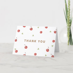 Carte De Remerciements Baby shower doux cerise d'aquarelle de printemps