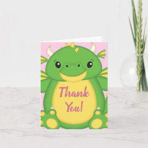 Carte De Remerciements Baby shower Dragon