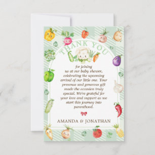 Carte De Remerciements Baby shower du marché agricole