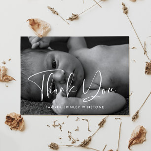 Carte De Remerciements Baby shower élégant et moderne