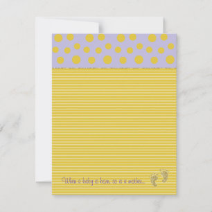 Carte de remerciements baby shower, "Empreintes po