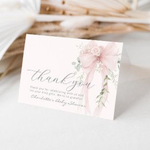 Carte De Remerciements Baby Shower Fantaisiste Fleurs d'Eucalyptus à Ruba