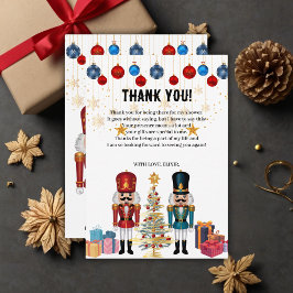 Carte De Remerciements Baby shower Festif Nutcracker Ornaments