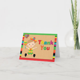 Carte de remerciements Baby shower Fiesta