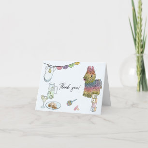 Carte De Remerciements Baby shower Fiesta