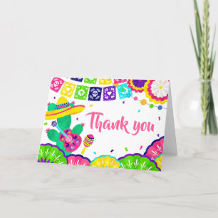 Carte De Remerciements Baby shower Fiesta Little Senorita