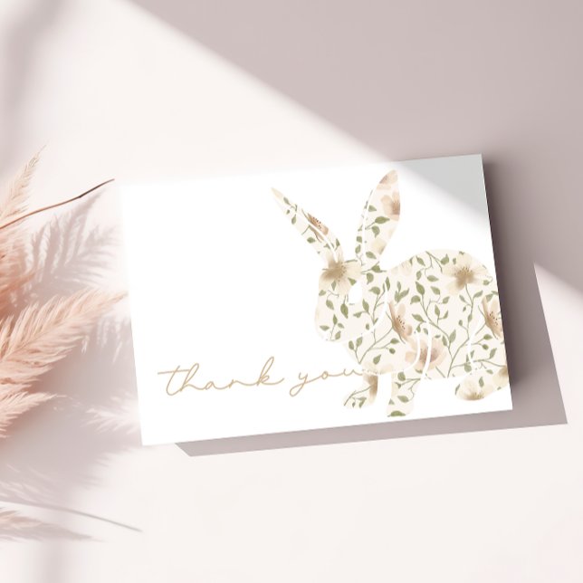 Carte De Remerciements Baby shower floral de Pâques de printemps (Créateur téléchargé)