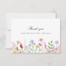 Carte De Remerciements Baby Shower Floral de Printemps