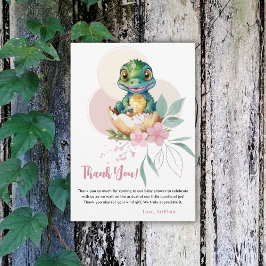 Carte De Remerciements Baby shower floral d'éclosion d'alligator pour béb