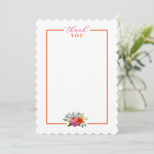 Carte De Remerciements Baby Shower Floral Lumineux