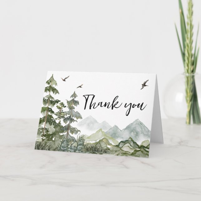 Carte De Remerciements Baby shower Forest Adventure (Devant)