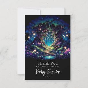 Carte De Remerciements Baby shower Forêt Enchantée Majestic Fun
