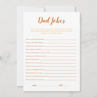 Carte De Remerciements Baby shower Game - Papa plaisante