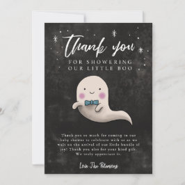 Carte De Remerciements Baby Shower Garçon Fantôme Little Boo