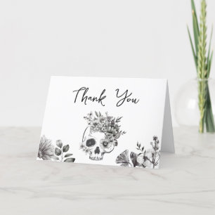 Carte De Remerciements Baby shower gothique