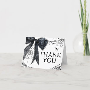 Carte De Remerciements Baby shower gothique Little Boo
