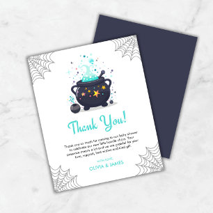 Carte de remerciements Baby shower Halloween Cauld