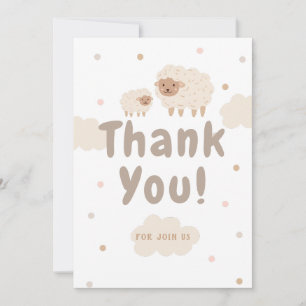 Carte De Remerciements Baby shower Illustratif Cream Pastel