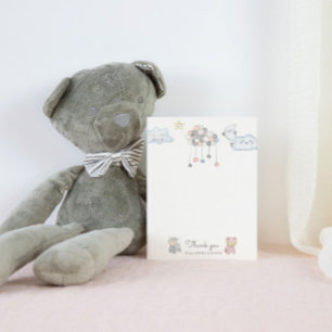 Carte De Remerciements Baby shower Jouets Pastel Plush