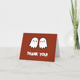 Carte De Remerciements Baby shower jumeaux à double problème Ghosts