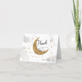 Carte de remerciements Baby shower Lune