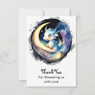 Carte De Remerciements Baby shower magique Dragon