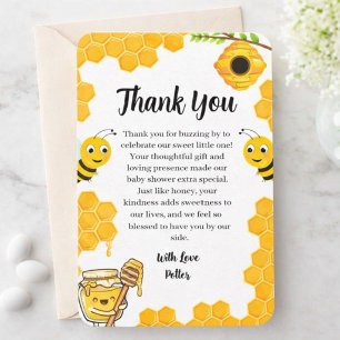 Carte De Remerciements Baby Shower Maman Bee