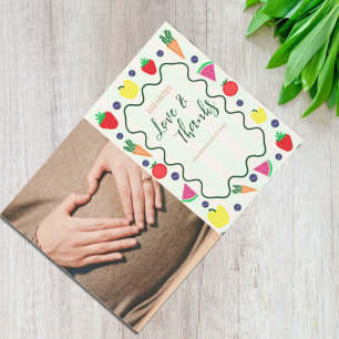 Carte De Remerciements Baby Shower Marché de Fermier Local