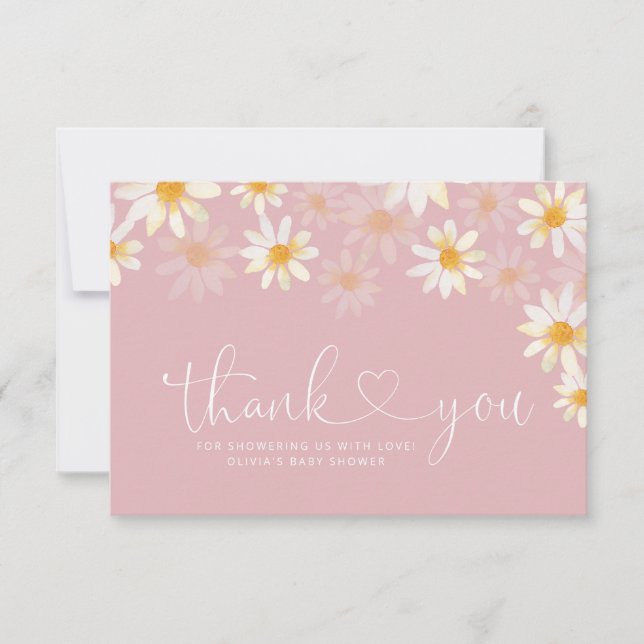 Carte de remerciements Baby shower margueux (Devant)
