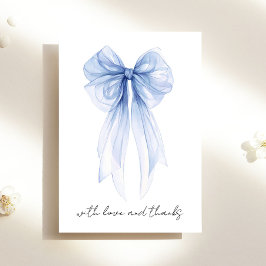 Carte De Remerciements Baby Shower Mariage Arc-en-Ciel Bleu Coquette