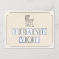 carte de remerciements baby shower, merci carte po