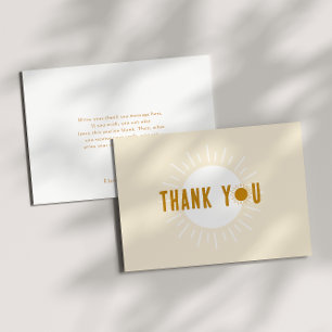 Carte De Remerciements Baby Shower Minimaliste Bohème dans un Appartement