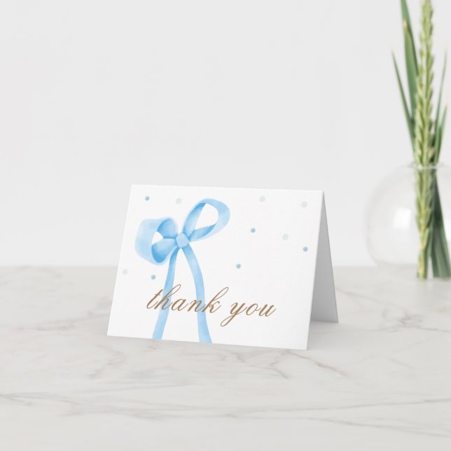 Carte De Remerciements Baby shower minimaliste Polka Pow (Devant)