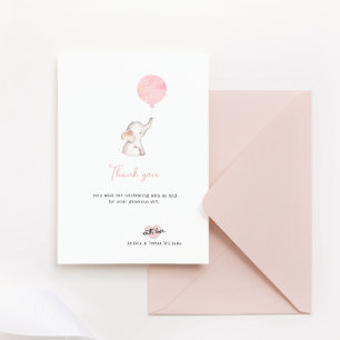 Carte De Remerciements Baby shower minimaliste simple et moderne pour élé