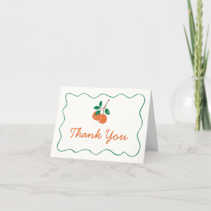 Carte De Remerciements Baby shower moderne Citrus Little Cutie