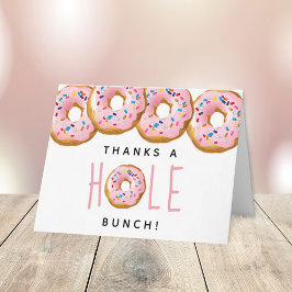 Carte De Remerciements Baby shower moderne Filles de Donut Saupoudrer