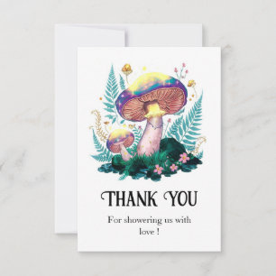 Carte De Remerciements Baby shower mystique de champignons magiques