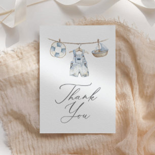 Carte De Remerciements Baby shower Nautical Boy