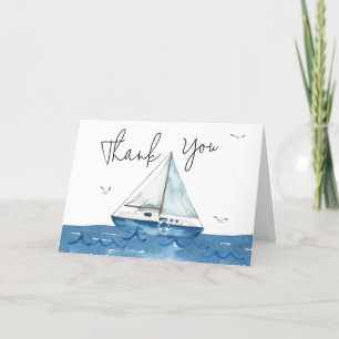 Carte De Remerciements Baby shower nautique