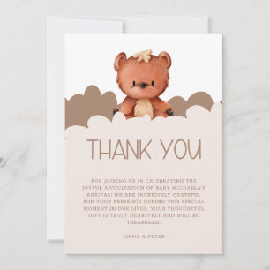 Carte De Remerciements Baby shower neutre homme-femme