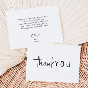 Carte De Remerciements Baby shower Neutre Moderne Simple Plat