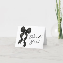 Carte De Remerciements Baby shower noir