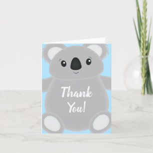Carte De Remerciements Baby shower Ours de Koala