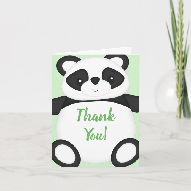 Carte De Remerciements Baby shower Panda Bear (Devant)