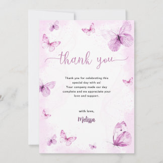 Carte De Remerciements Baby Shower Papillon