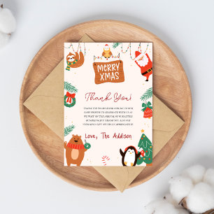 Carte De Remerciements Baby shower Père Noël de Noël