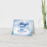 Baby shower Petite baleine Aquarelle bleu