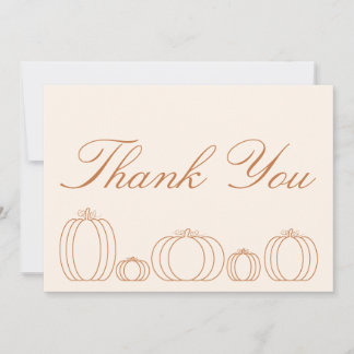 Carte De Remerciements Baby Shower Petite Citrouille Moderne