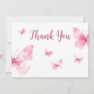 Carte De Remerciements Baby Shower Petite Papillon