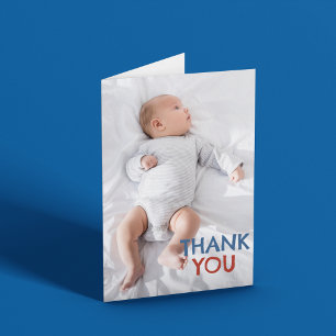 Carte De Remerciements Baby shower photo personnalisé